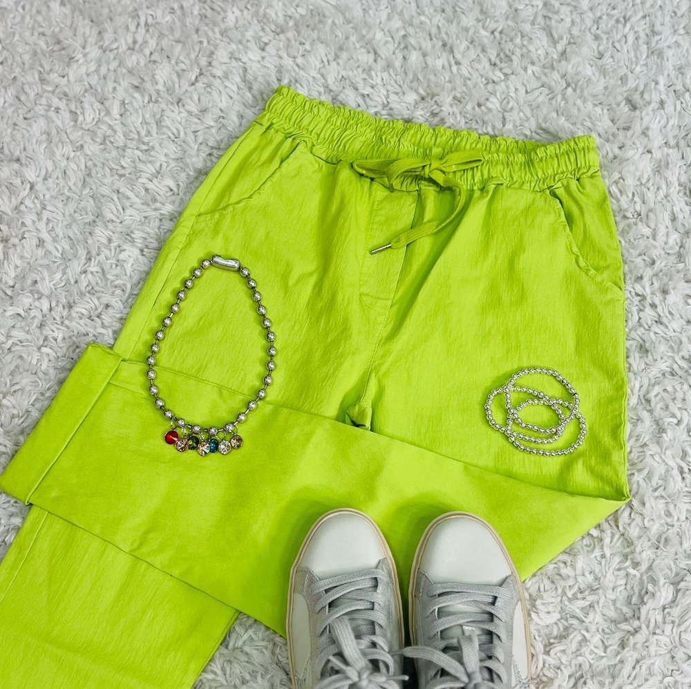 Yolly Lime Green Cropped Miracle Pants for Women - Picture 5 of 5